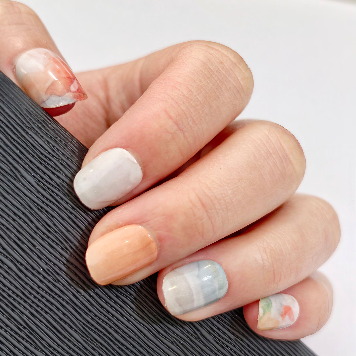 Earthy Marble Swirl | Press-on Nails