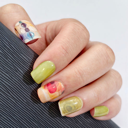 Painted Botanical Abstract | Press-on Nails