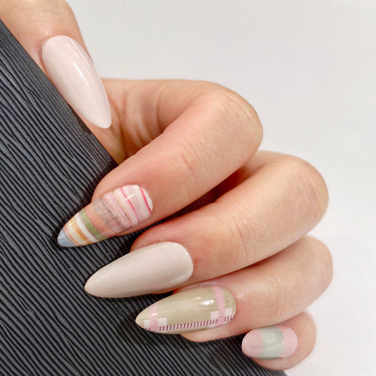 Soft Pastel Plaid | Press-on Nails