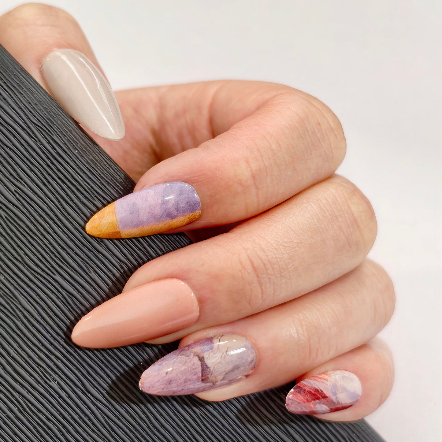 Terracotta Marble Swirl | Press-on Nails